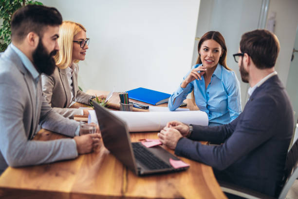 istock Business people working together on project and brainstorming in office 1134005226