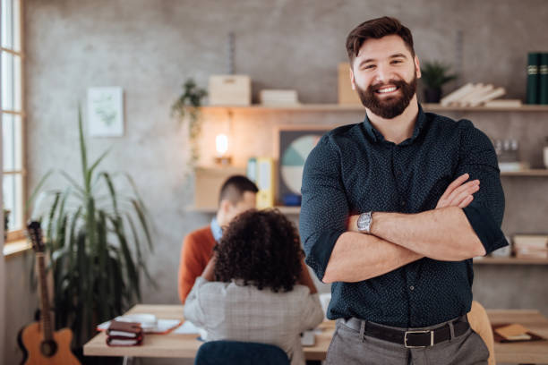 istock Confident young businessman posing in the office 1134006182