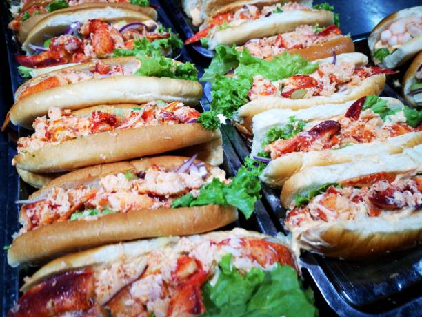 Sandwiches with fresh ingredients.