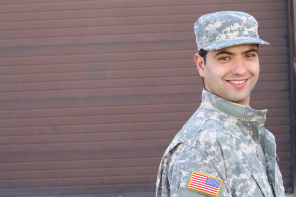 istock Successful American soldier close up 1134007128