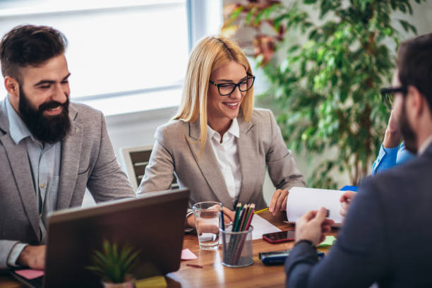 istock Business people working together on project and brainstorming in office 1134007285