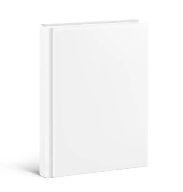 Vector illustration of Blank cover book isolated on white background.