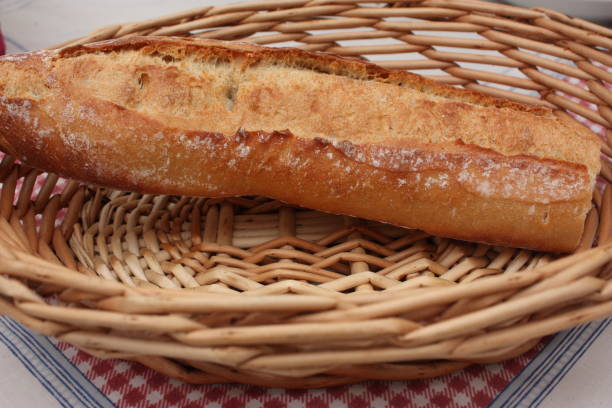 istock French baguette in a wicker basket 1134018261