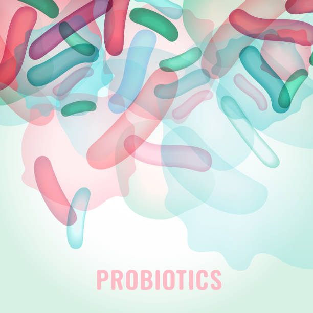 ilustraciones, imágenes clip art, dibujos animados e iconos de stock de lactobacillus probióticos imagen - symbiotic relationship illustrations