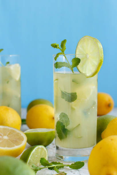 istock Homemade refreshing drink with lemon and lime juice and mint 1134020616
