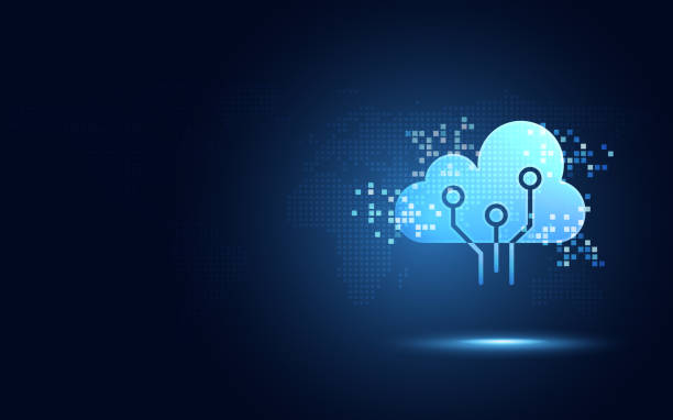Futuristic blue cloud with pixel digital transformation abstract new technology background. Artificial intelligence and big data concept. Business industry 4.0 and 5g wifi data storage communication. Futuristic blue cloud with pixel digital transformation abstract new technology background. Artificial intelligence and big data concept. Business industry 4.0 and 5g wifi data storage communication. computer equipment stock illustrations