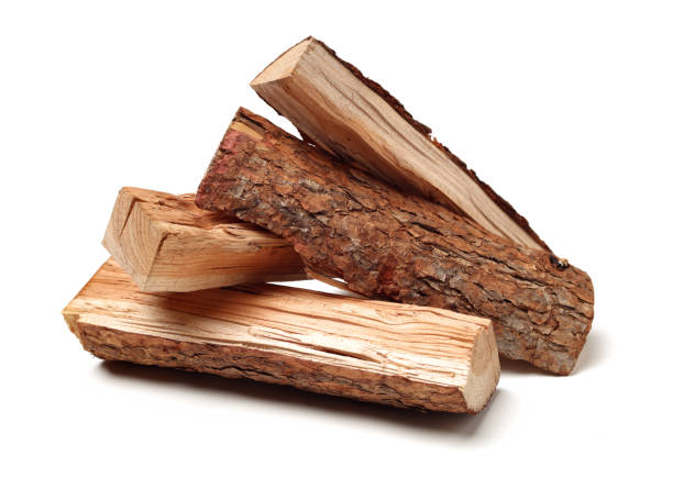 istock Pile of firewood isolated on a white background 1134021549