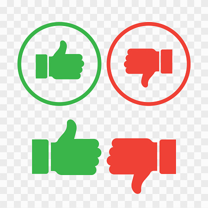 Like and dislike icons set. Thumb up symbol, finger up icon. like and dislike sign