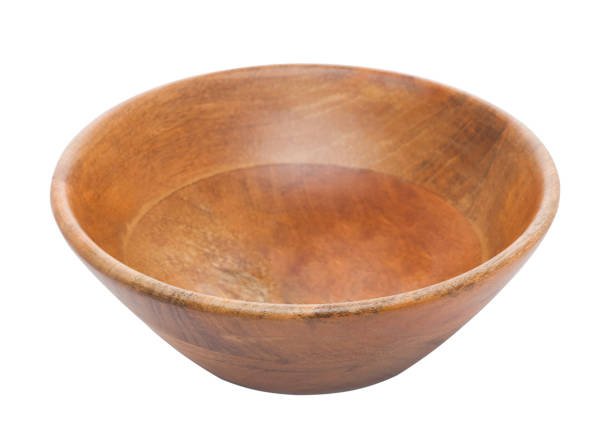 istock Round wooden bamboo bowl for kitchen 1134023164