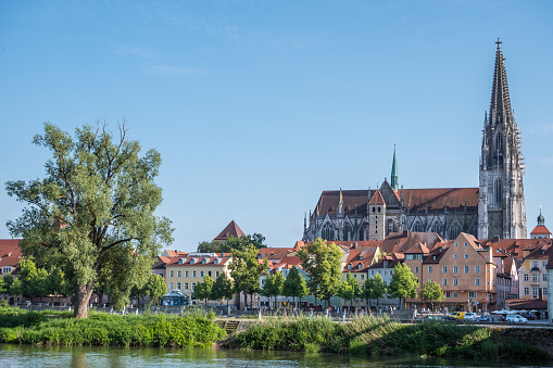 Skyline from Regensburg in Germany