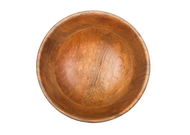 istock Round wooden bamboo bowl for kitchen 1134025683