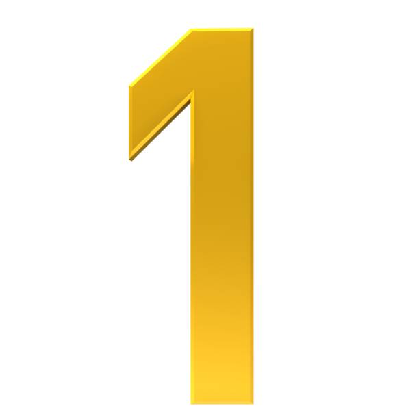 istock number 1 gold 3d sign render graphic isolated on white background 1134027566
