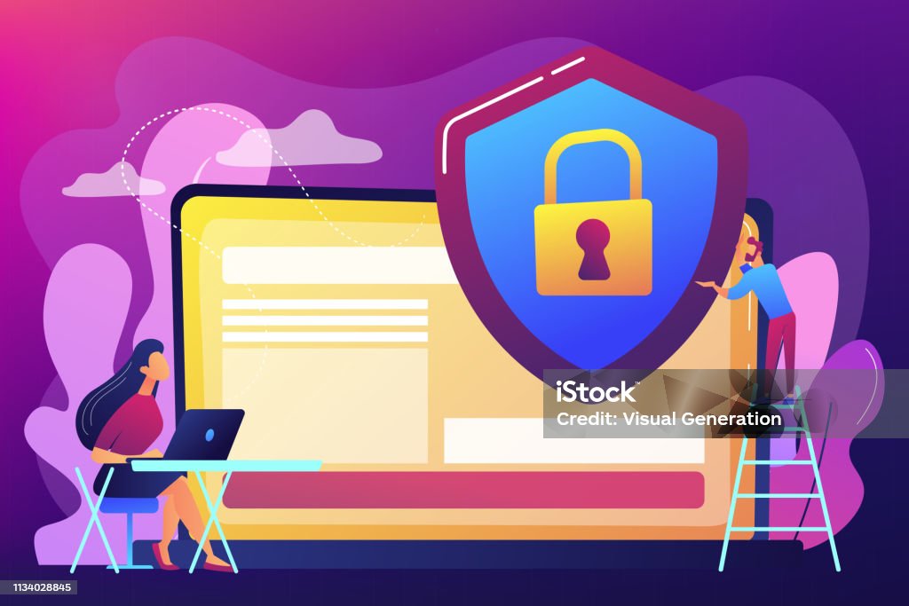 Data Privacy Collection Vector Data Privacy Concept Vector Illustration Stock Illustration - Download ...