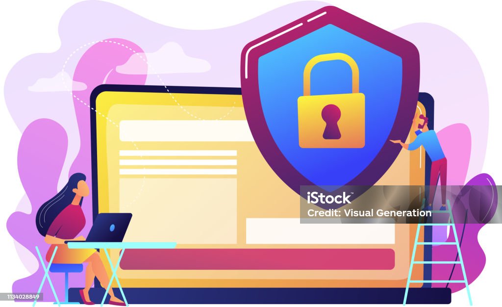 Data Privacy Collection Vector Data Privacy Concept Vector Illustration Stock Illustration - Download ...