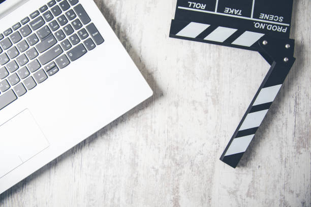 istock movie sign with keyboard on table 1134030369