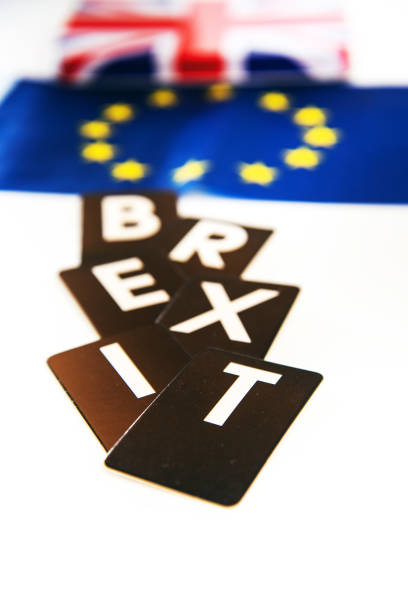 istock Brexit Concept - Wood blocks arranged in Brexit 1134031682