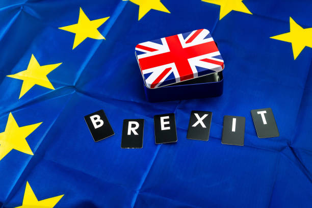 istock Brexit Concept - Wood blocks arranged in Brexit 1134031689