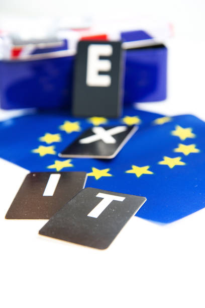 istock Brexit Concept - Wood blocks arranged in Brexit 1134031704