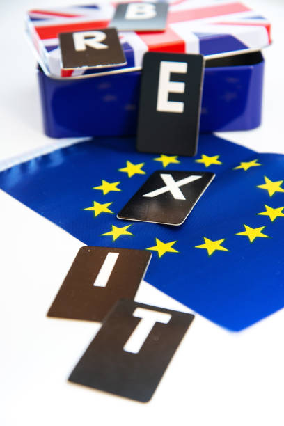 istock Brexit Concept - Wood blocks arranged in Brexit 1134031712