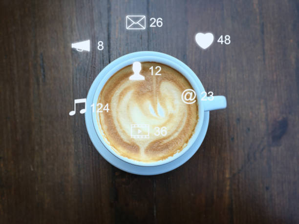istock Social media marketing network communication coffee 1134033583