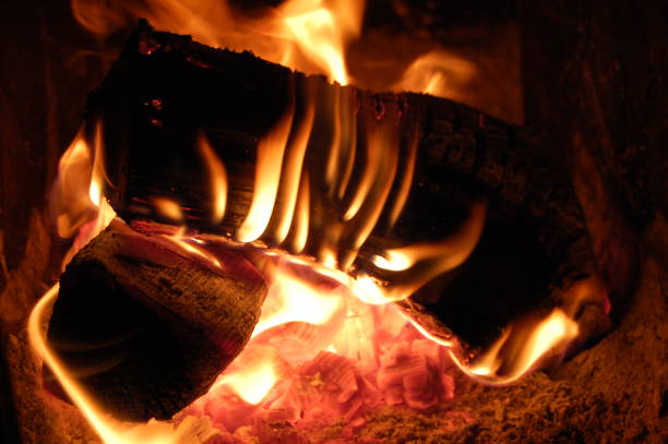 istock Close up on firewood burning. 1134035413