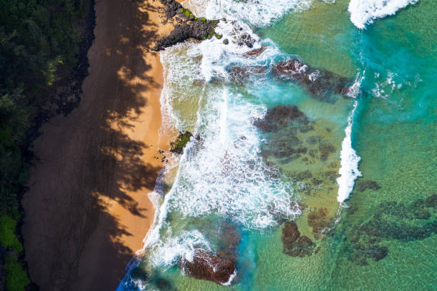 istock Secret Beach aerial Kauai, Hawaii. 1134036903