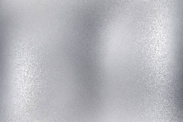 istock Shiny brushed silver metal wall, abstract texture background 1134036914