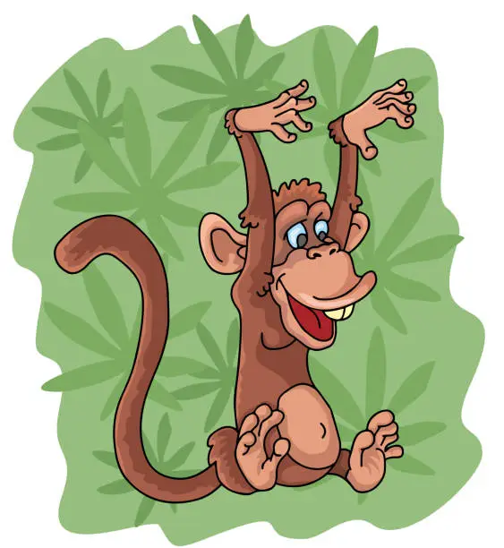 Vector illustration of monkey