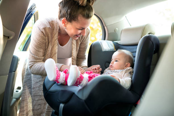 istock Caring mom making her baby safe 1134038141