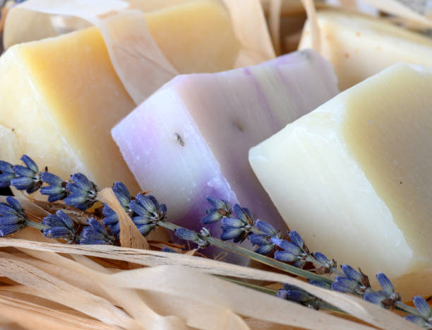 istock Handmade Soap with natural Bast washcloth 1134038527