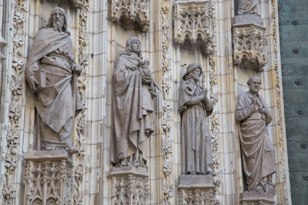 istock Religious Saint on Cathedral Facade; Seville 1134043043