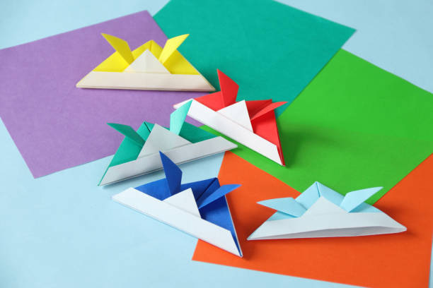 origami of kabuto origami of kabuto childrens day photos stock pictures, royalty-free photos & images