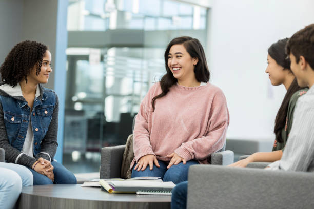 istock Group of friends study together 1134045074