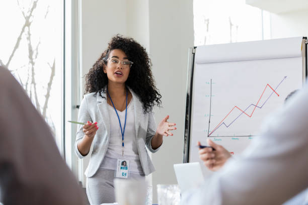 istock Medical sales rep gives presentation 1134045134