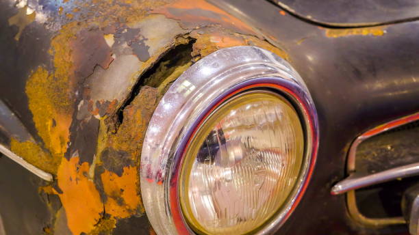 istock The headlight of an old rusty car in Italy 1134048233