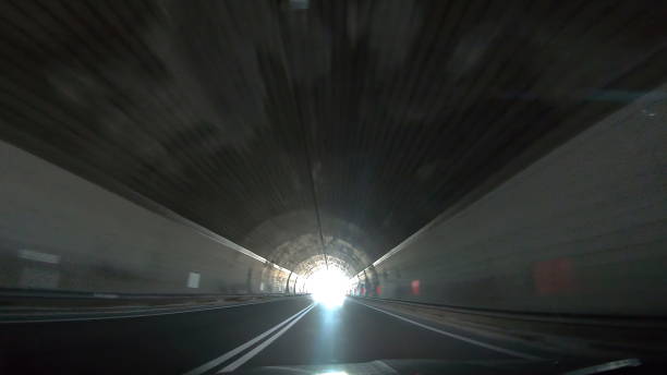 istock Going through the tunnel road while on the car in Italy 1134050383