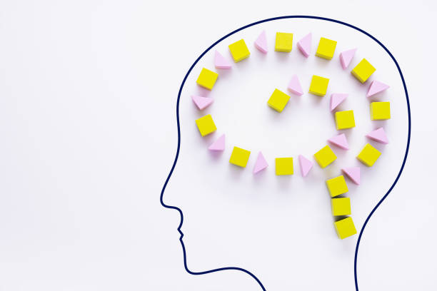 istock Head with colourful shapes of abstract brain. 1134051692