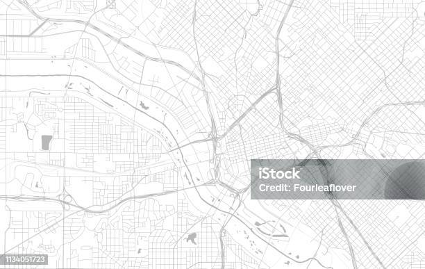 Dallas Texas Abd Şehir Sokak Haritası Stok Vektör Sanatı & Harita‘nin Daha Fazla Görseli - Harita, Şehir Haritası, Yol Haritası