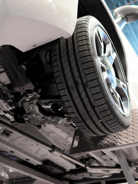 istock Truck on a lift under repair 1134052827