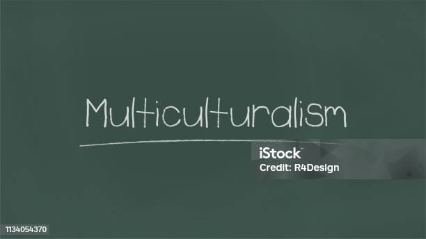 Multiculturalism Vector Illustration Stock Illustration - Download Image Now - Chalk Drawing, Chalkboard - Visual Aid, Classroom