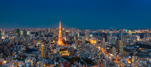 Vista de Tokio es la capital moderna de Japón. photo