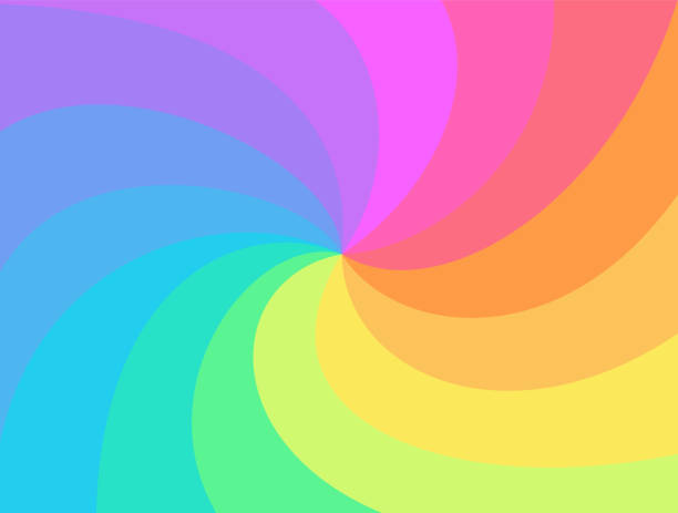 虹の渦の背景。 - rainbow multi colored sun sunlight点のイラスト素材／クリップアート素材／マンガ素材／アイコン素材