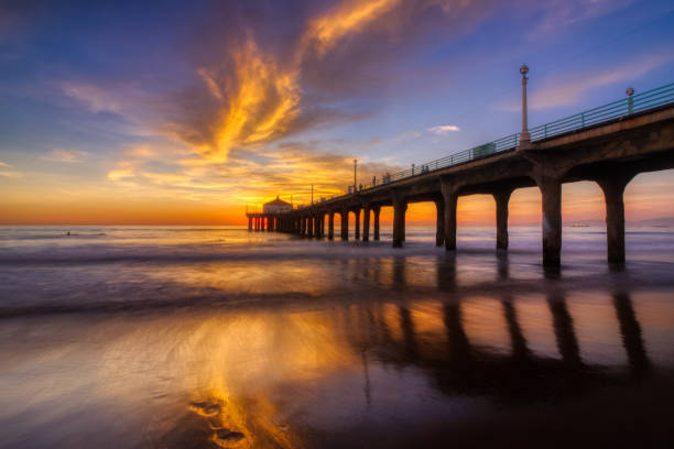 istock Stunning Sunset at Manhattan Beach Pier 1134062696