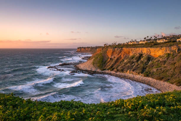 istock Golden Cove at Sunset on a Windy Day 1134065300