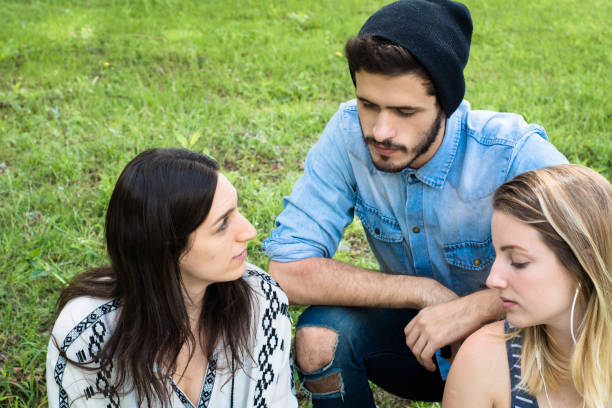 istock Group of  Group  of students relaxing in School Campus. 1134065456