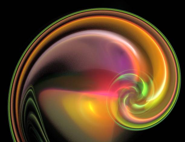 istock image of one Digital Fractal on Black Color 1134065817
