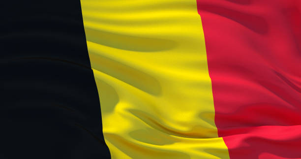 istock Belgium flag patriotic background, 3d illustration 1134067784