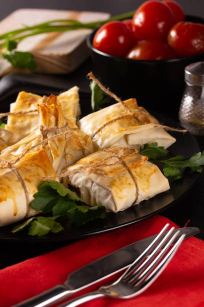 istock Fresh hot chicken mince cutlet in fillo dough 1134067805