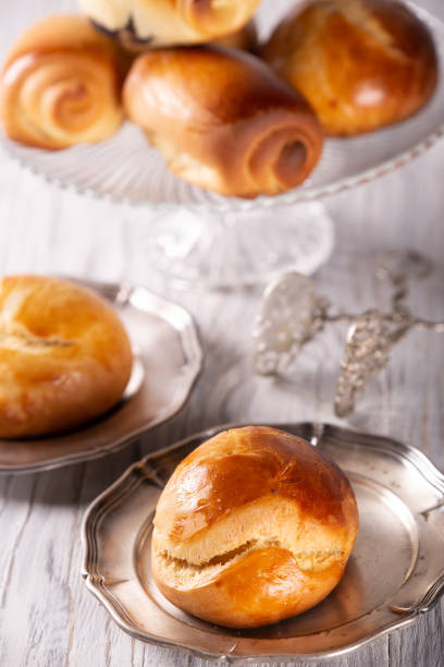 istock Homemade fresh wheat flour pastries on the kitchen table 1134068175
