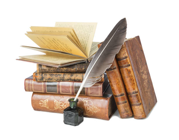 istock Old books and a quill 1134069891